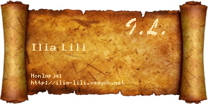 Ilia Lili névjegykártya